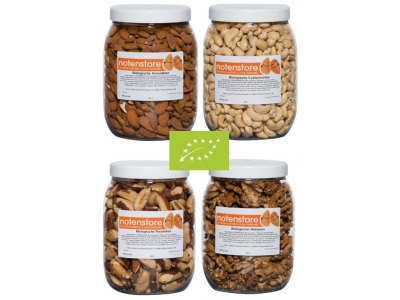 Vorteilspaket Bio-Nüsse 3 (Mandeln, Cashewkerne, Paranüsse und Walnüsse)